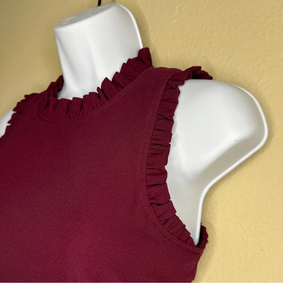 KATE SPADE Ma Cherie Ruffled Fit-and-Flare Sleeveless Day Dress - NJMU7870 -Sz 0 - Picture 7 of 12